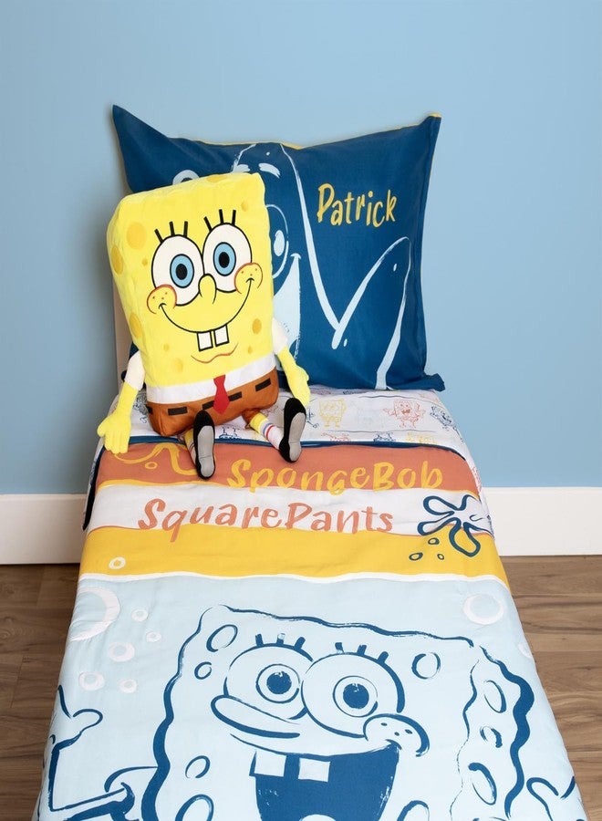 NoJo Spongebob Squarepants Plush Toddler Cuddle Pillow Soft Character for Kids Decorative for Travel, Playtime, Nursery Décor, Gifting, Daycare (Officially Licensed Product) - Image 2